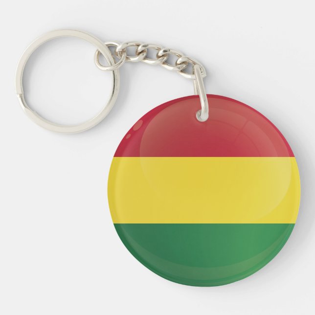 Bolivia  Round Icon Flag  Key Ring (Front)