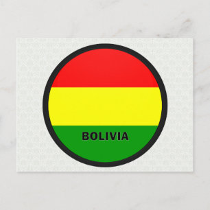 Bolivia Roundel quality Flag Postcard