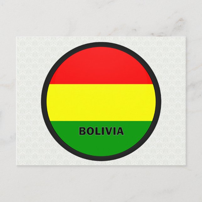 Bolivia Roundel quality Flag Postcard (Front)
