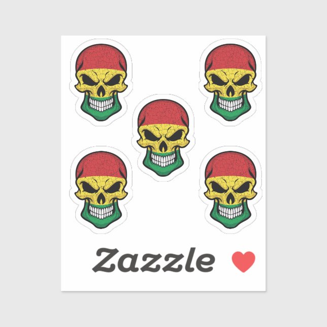Bolivia Smiling Skull Flag (Sheet)