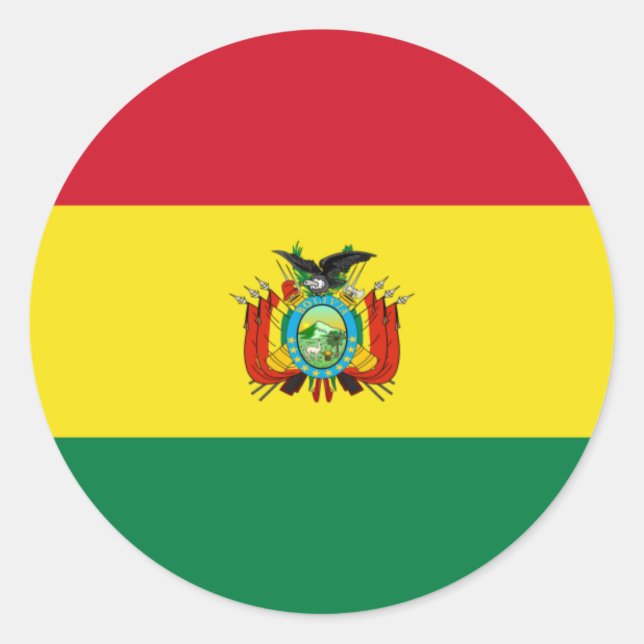 Bolivia State Flag Sticker (Front)
