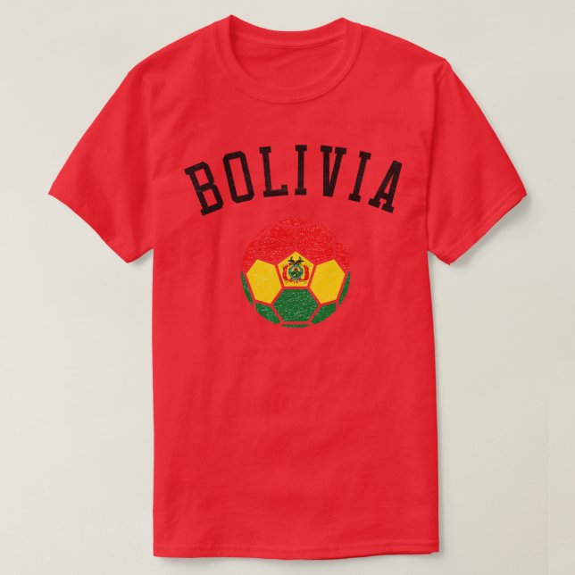 Bolivia Team Heritage Flag T-Shirt (Design Front)