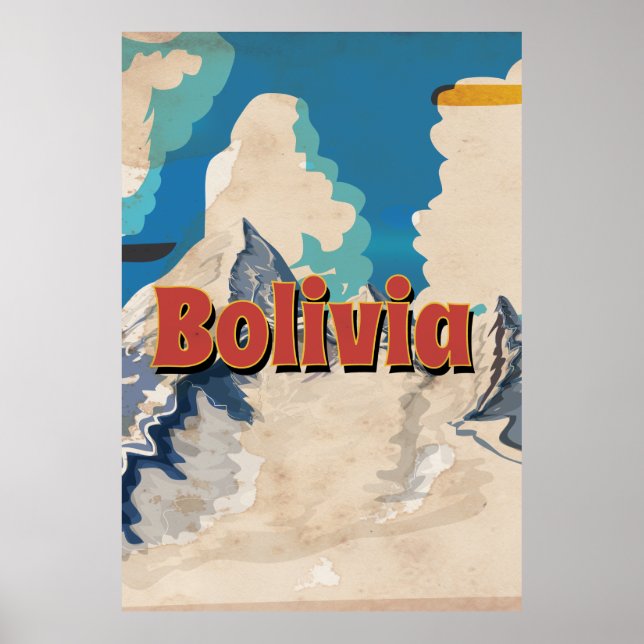 Bolivia Vintage Travel Poster (Front)