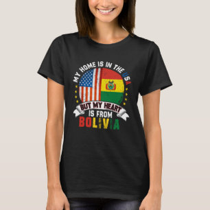 Bolivian American Patriot Heart is from Bolivia Fl T-Shirt
