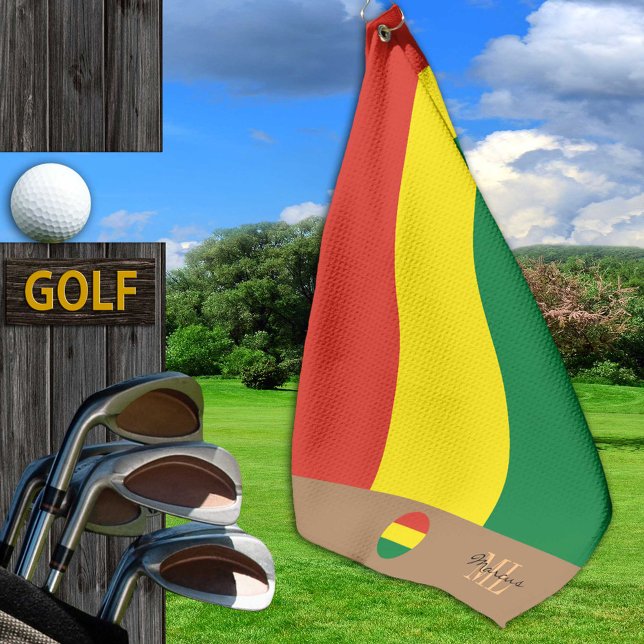 Bolivian flag & Bolivia monogrammed / golf towel (Creator Uploaded)