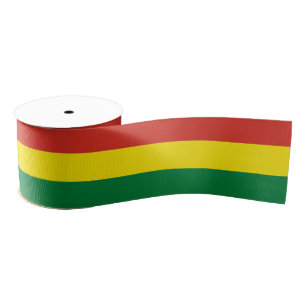 Bolivian Flag & Bolivia travel, holiday/sports Grosgrain Ribbon
