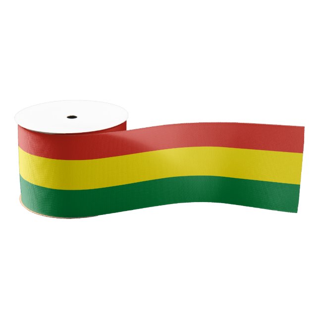 Bolivian Flag & Bolivia travel, holiday/sports Grosgrain Ribbon (Spool)
