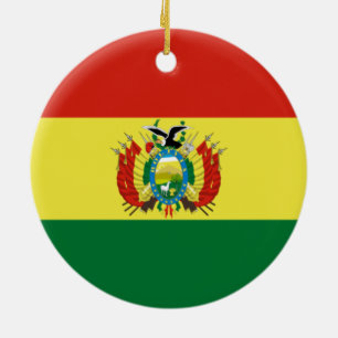 Bolivian Flag Ceramic Ornament