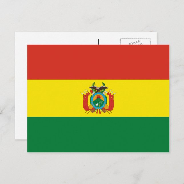 Bolivian Flag, Flag of Bolivia Postcard (Front/Back)