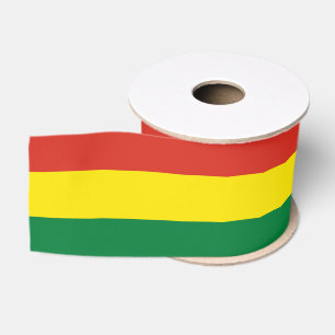 Bolivian Flag Ribbon, Bolivia holiday /sports Grosgrain Ribbon