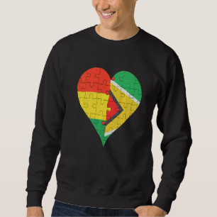 Bolivian Guyanese Flag Heart Sweatshirt