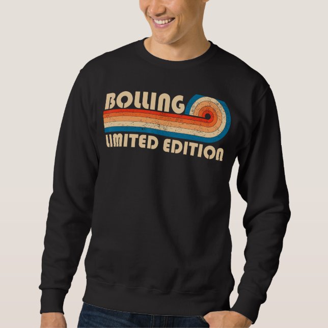 BOLLING Surname Retro Vintage 80s 90s Birthday Reu Sweatshirt (Front)
