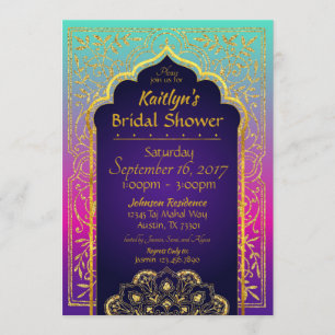 Bollywood Arabian Nights Bridal Shower Invitation