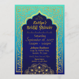 Bollywood Arabian Nights Bridal Shower Invitation