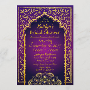Bollywood Arabian Nights Bridal Shower Invitation