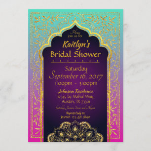 Bollywood Arabian Nights Bridal Shower Invitation
