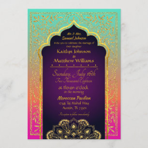 Bollywood Arabian Nights Wedding Invitation