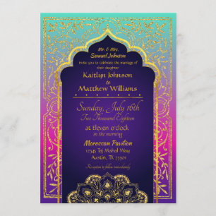 Bollywood Arabian Nights Wedding Invitation
