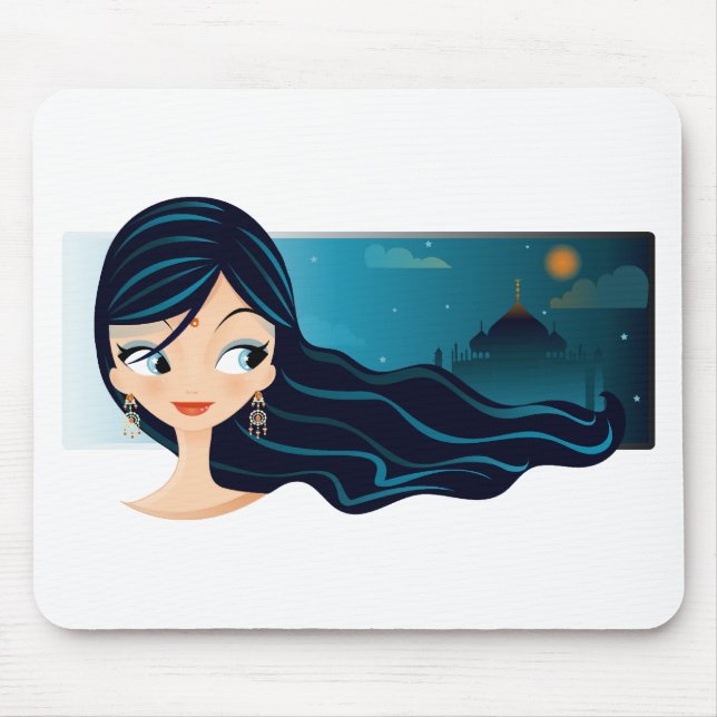 Bollywood Girl Mouse Pad (Front)