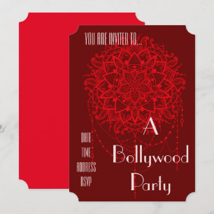 Bollywood Indian dress up party Invitation