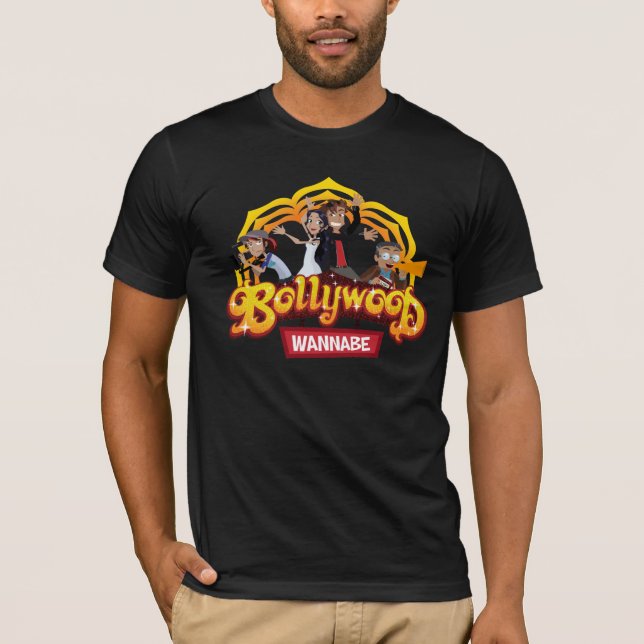 Bollywood Wannabe official black t-shirt (Front)