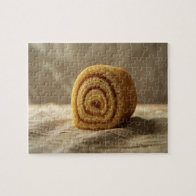 Bolo de Rolo Cake Brazil Tasty Food Photo Jigsaw Puzzle (Horizontal)