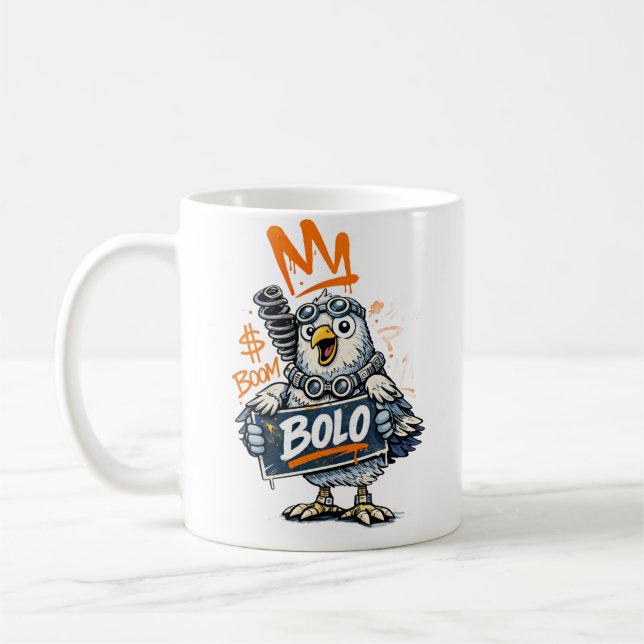 Bolo Graffiti Bird Mug (Left)
