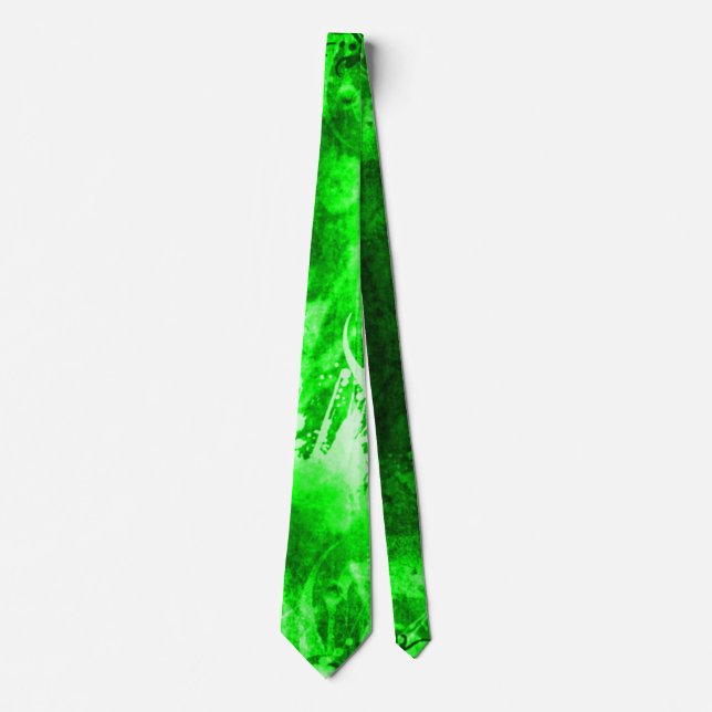 BOLO Men's Green Splash Satin Power Tie (Front)