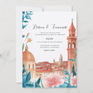 Bologna Arcad City landscape Wedding Invitation