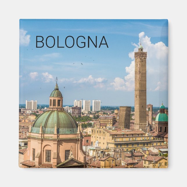 Bologna Emilia-Romagna Italy Panorama Souvenir Magnet (Front)