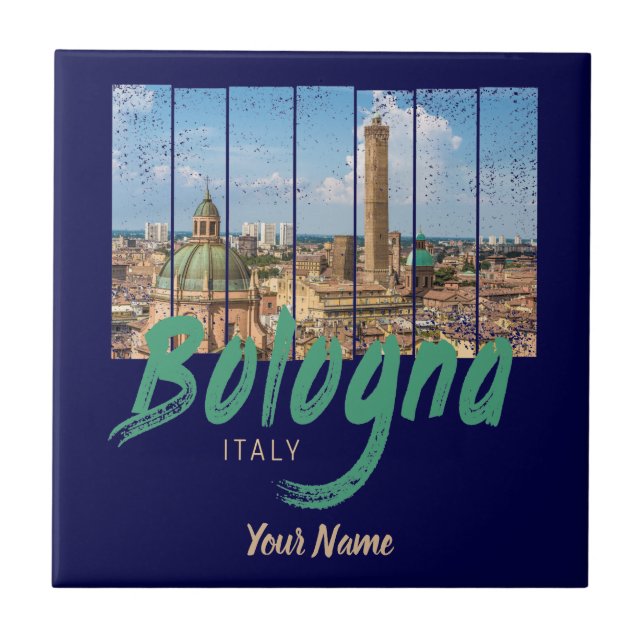 Bologna Emilia-Romagna Italy vintage souvenir Ceramic Tile (Front)