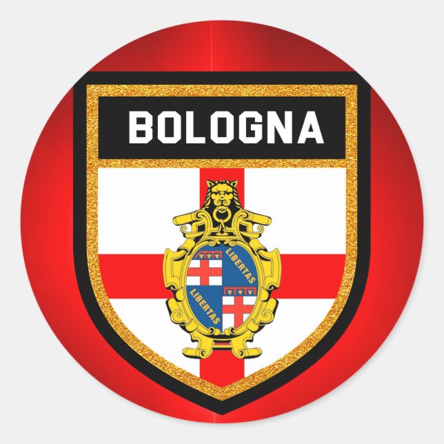 Bologna Flag Classic Round Sticker (Front)