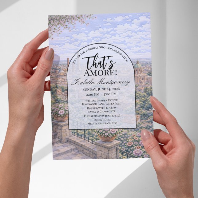 Bologna Italian Themed Bridal Shower Invitation (Bologna Italian Themed Bridal Shower Invitations
)