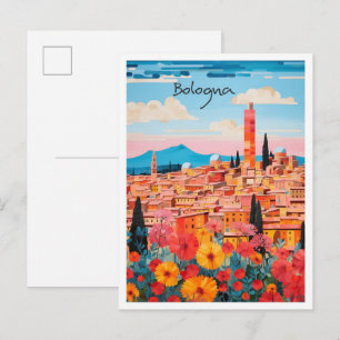 Bologna Italy Art Travel  Postcard