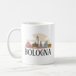 Bologna Italy City Silhouette Vintage Travel Coffee Mug