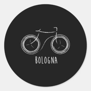 Bologna Italy Cute Vintage Retro Bike Classic Round Sticker
