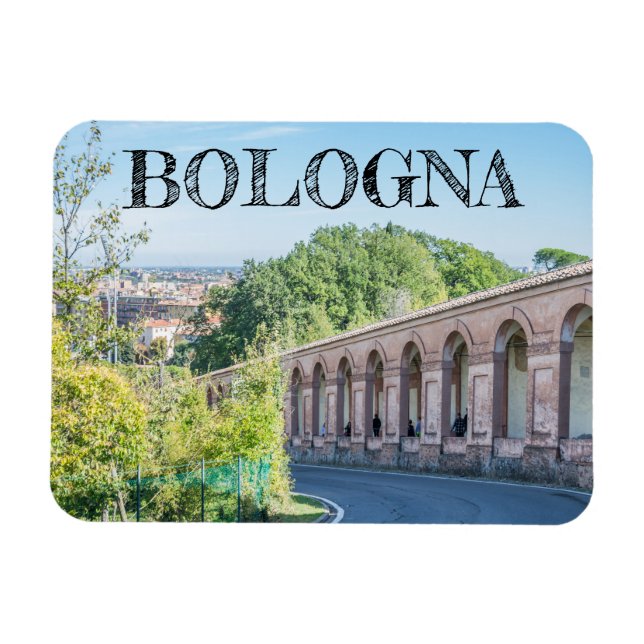 Bologna Portico di San Luca fridge magnet (Horizontal)
