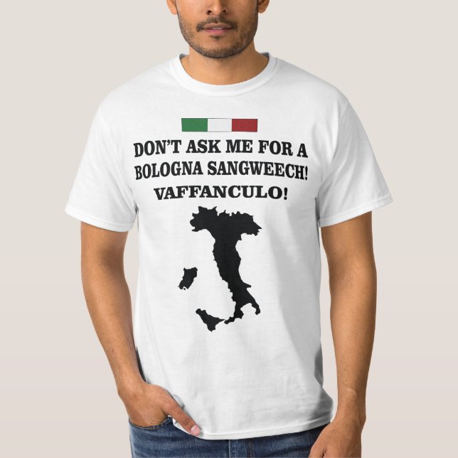 BOLOGNA SANGWEECH FUNNY T SHIRT ITALIAN STYLE (Front)