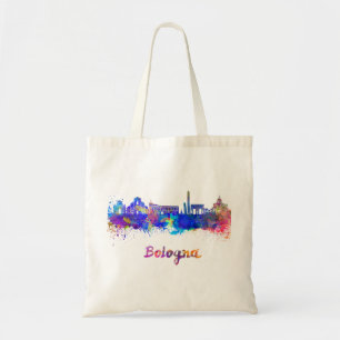 Bologna skyline in watercolor tote bag