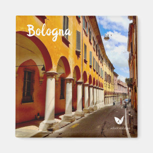 Bologna street - fridge magnet by Velvet Escape