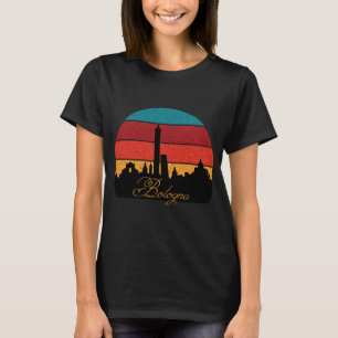 Bologna Towers Retro Sunset Travel T-Shirt
