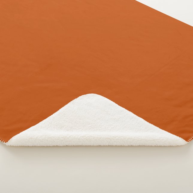 Bolognese/ Dark Rust-Orange Sherpa Blanket (3/4)
