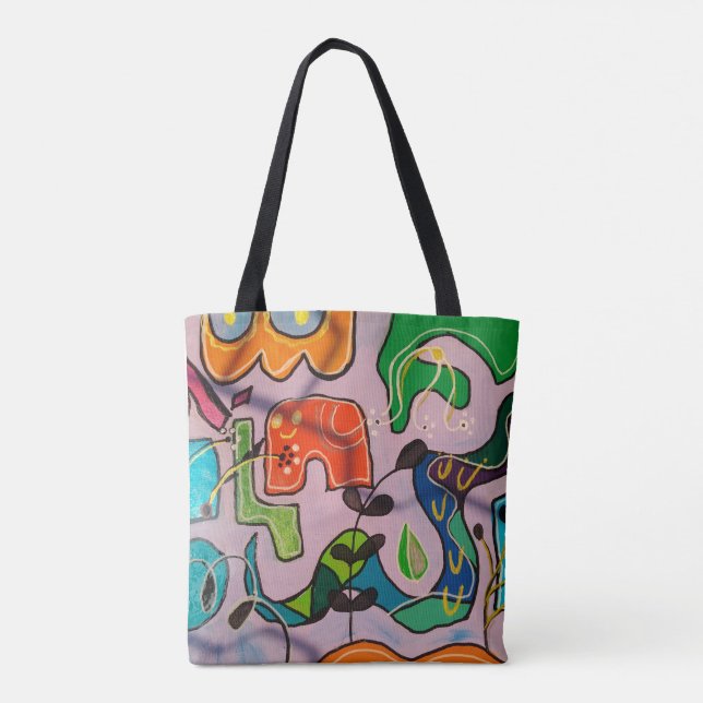 Bolsa tote, stamped all over the area, Bolsa Tote  Bag (Back)