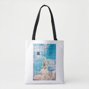 Bolsa Tote statue of an angel over a cloud Bag