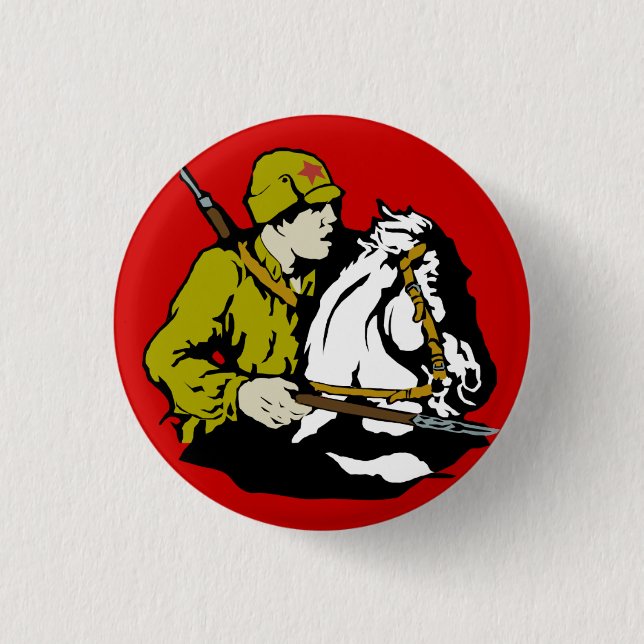 BOLSHEVIKS 3 CM ROUND BADGE (Front)