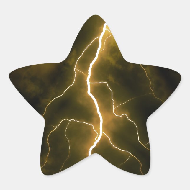 Bolt of Lightening Star Sticker (Front)