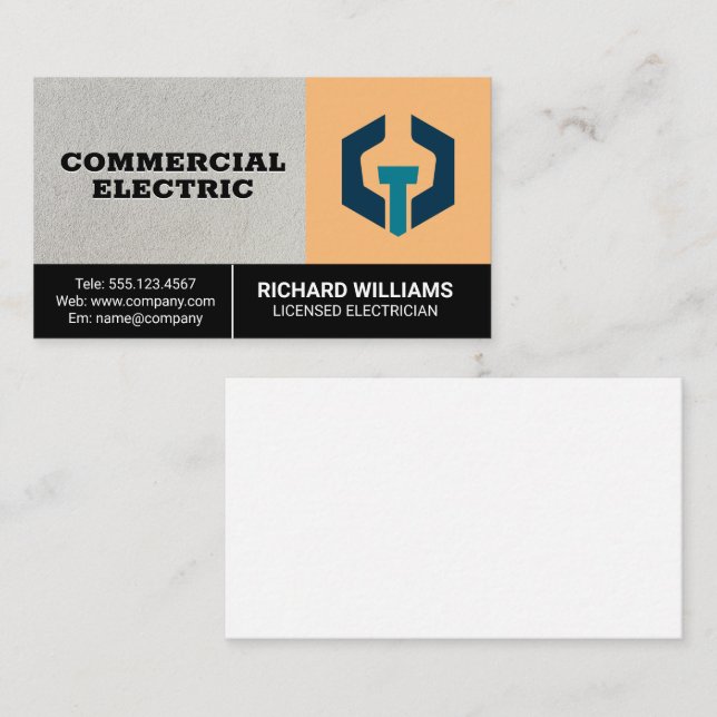 Bolt Wrench Hardware Logo Business Card (Front/Back)