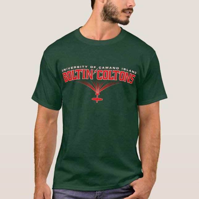 Boltin' Coltons Athletic Merchandise–Dark Fabrics T-Shirt (Front)