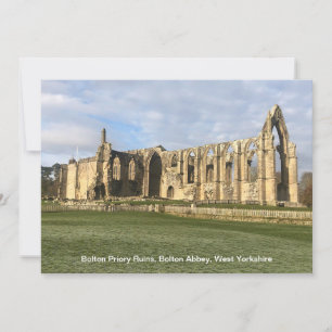 Bolton Priory, Bolton Abbey, West Yorkshire Holiday Card