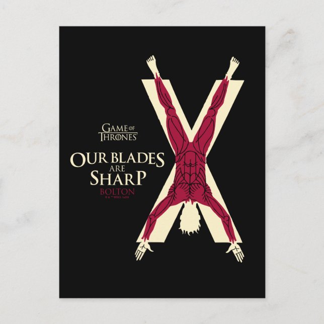 Bolton Sigil - Our Blades Are Sharp Postcard (Front)